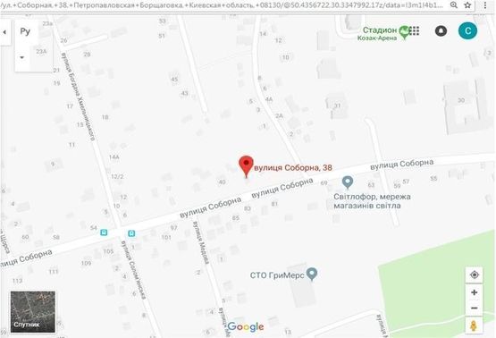 Схема рекламної площини за адресою ул. Соборная 38 Схема рекламної площини за адресою ул. Соборная 38