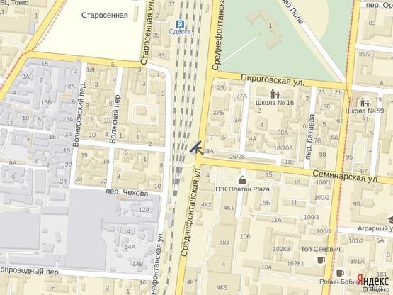 Схема рекламной плоскости по адресу Среднефонтанская - Семинарская 3 Схема рекламной плоскости по адресу Среднефонтанская - Семинарская 3