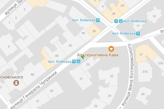 Схема рекламной плоскости по адресу Генерала Чупринки вул., 27