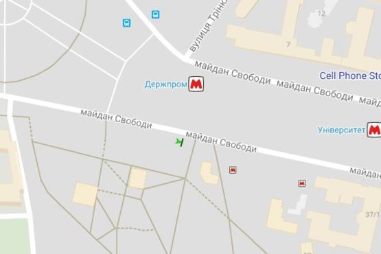 Схема рекламної площини за адресою Свободи пл., №5