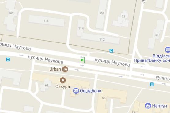 Схема рекламной плоскости по адресу Наукова вул., 112 - Василия Симоненко вул., (призма) (до вул. Стрийська) Схема рекламной плоскости по адресу Наукова вул., 112 - Василия Симоненко вул., (призма) (до вул. Стрийська)