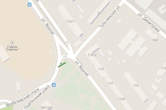 Схема рекламної площини за адресою Кирилівська вул. - Подільський узвіз (в напр. Овручської вул.; в'їзд на Подольский спуск ) Схема рекламної площини за адресою Кирилівська вул. - Подільський узвіз (в напр. Овручської вул.; в'їзд на Подольский спуск )