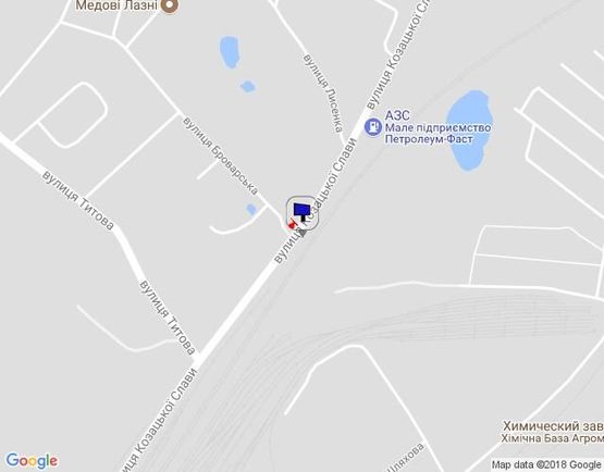 Схема рекламної площини за адресою г.Фастов, ул.Щербакова, 17