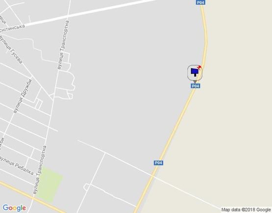 Схема рекламної площини за адресою г.Фастов Окружная дорога  между ул.Великоснитынская и ул.Якубовского. 700 м за перекрестком с ул.Великоснитынской