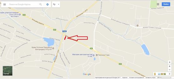 Схема рекламной плоскости по адресу Західний обхід м. Львова, км 12+0 праворуч. Гот. Панська Гора