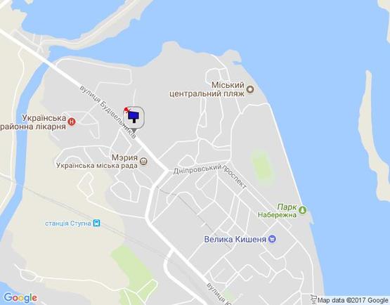 Схема рекламної площини за адресою м. Українка, вул. Київська-Будівельників,8