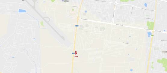 Схема рекламной плоскости по адресу Т-14-16 Львів-Пустомити-Мединичі, вул.Кульпарківська, біля заправки SOCAR в сторону Сокільник (лівий)