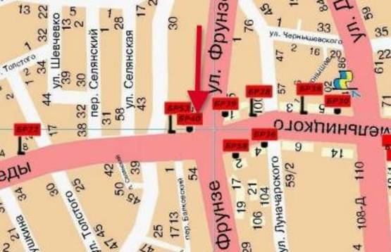 Схема рекламной плоскости по адресу пр-т. 50-летия Победы                      (пер. Балковский правый 1) Схема рекламной плоскости по адресу пр-т. 50-летия Победы                      (пер. Балковский правый 1)