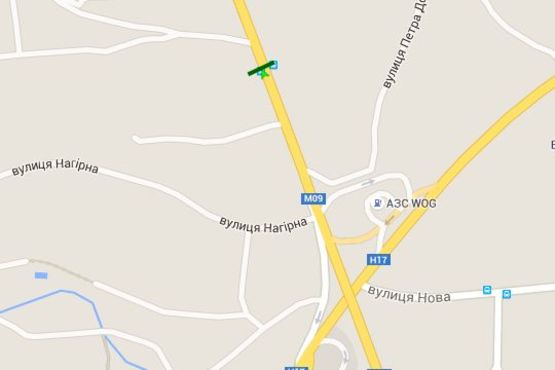 Схема рекламной плоскости по адресу Жовківська вул. (виїзд зі Львова)