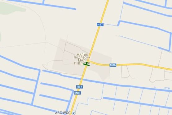 Схема рекламной плоскости по адресу Київ - Чоп, км. 527+157 (9 км. від Львова, в напр. Києва)