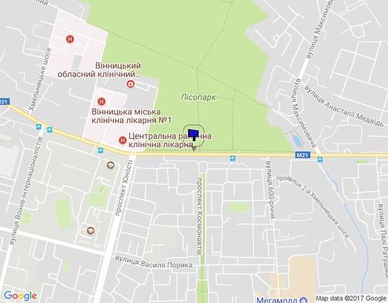 Схема рекламної площини за адресою вул.Хмельницьке шосе (біля Лісопарку)