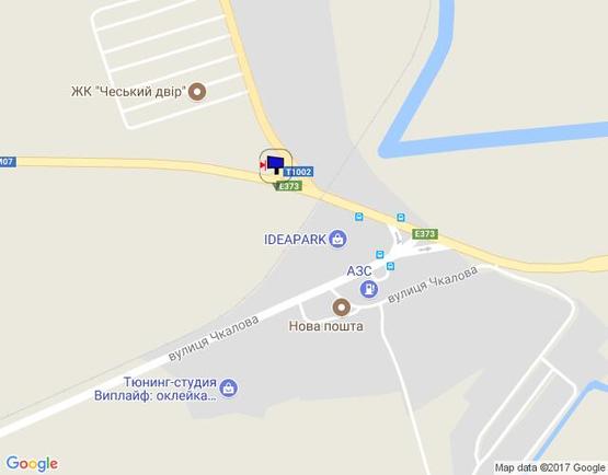 Схема рекламной плоскости по адресу м. Ірпінь, трасса М-07, км 23+875 ліво, вул. Свято-Покровська, 24А