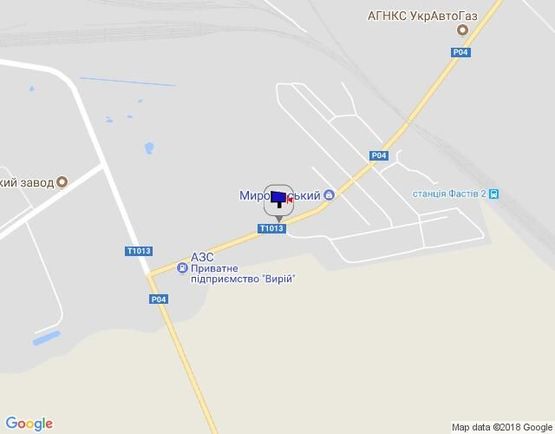 Схема рекламної площини за адресою г.Фастов, Кольцевая дорога, жилмасив Мироновский парк,300м.от ул.Ломоносова,выезд на Б.Церковь