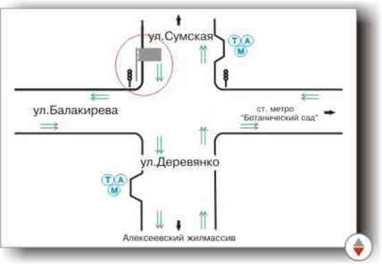 Схема рекламной плоскости по адресу ул. Деревянко/ ул.Балакирева Схема рекламной плоскости по адресу ул. Деревянко/ ул.Балакирева