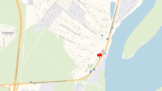 Схема рекламной плоскости по адресу ул. Набережная, 50 м. после заправки "БРСМ-Нафта", справа, направление из г. Вышгорода в г. Киев