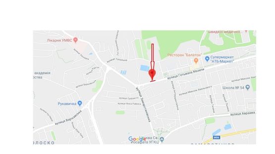 Схема рекламної площини за адресою вул.Мазепи,  СТРЦ SPARTAK (зупинка гр.транспорту)