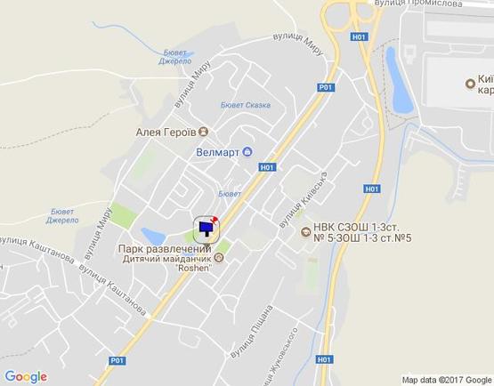 Схема рекламной плоскости по адресу м. Обухів, вул.Київська, за банком "Аваль", навпроти озера Схема рекламной плоскости по адресу м. Обухів, вул.Київська, за банком "Аваль", навпроти озера