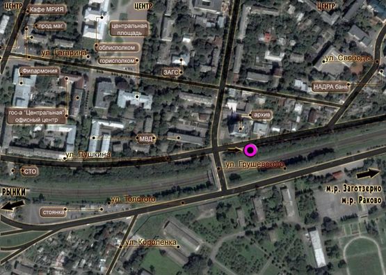 Схема рекламной плоскости по адресу перехрестя вул.Пушкіна - вул.Грушевского. (центр) Схема рекламной плоскости по адресу перехрестя вул.Пушкіна - вул.Грушевского. (центр)