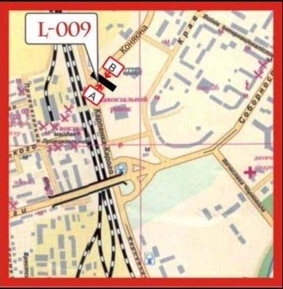 Схема рекламної площини за адресою вул. Конякіна,39 (біля автостанціі №1) Схема рекламної площини за адресою вул. Конякіна,39 (біля автостанціі №1)