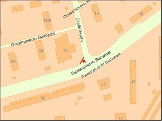 Схема рекламной плоскости по адресу Урицкoгo ул. 22