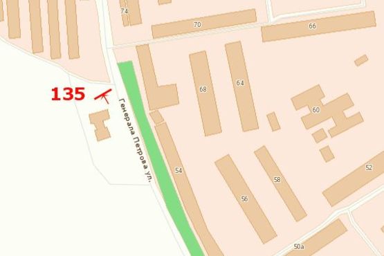 Схема рекламной плоскости по адресу ул. Ген.Петрова, 67 Схема рекламной плоскости по адресу ул. Ген.Петрова, 67