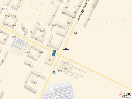 Схема рекламної площини за адресою Сахарова, 1Д (Б)