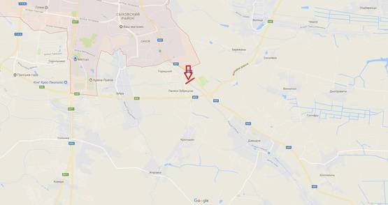 Схема рекламной плоскости по адресу Еліт Фрут Н-09 Мукачеве – І.Франківськ – Рогатин - Львів км. 437, в сторону с.Давидів (верхній) 2