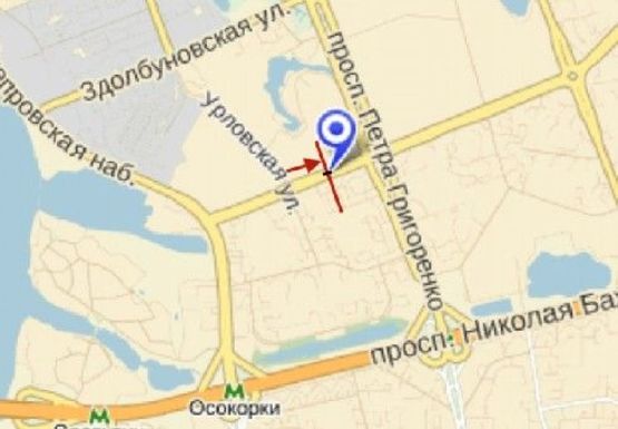 Схема рекламної площини за адресою Ахматовой Анны ул., 35