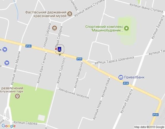 Схема рекламной плоскости по адресу г.Фастов, ул.Соборная, 27-31