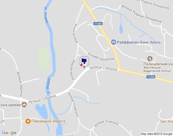 Схема рекламної площини за адресою ул. Соборная, 68, (центральная улица города)  от жилмассива Заречье, в центр