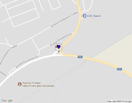 Схема рекламной плоскости по адресу перекресток ул. Щербакова, Окружной и дороги на Бышев (клумба) выезд на Окружную