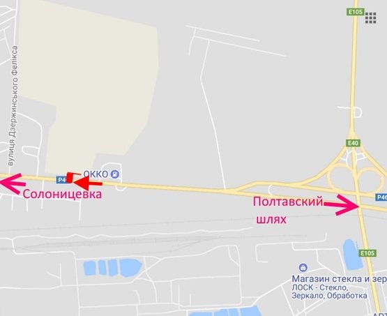 Схема рекламной плоскости по адресу ул.Залютинская -возле АЗС ОККО-1- выезд из города в ст. Солоницевки Схема рекламной плоскости по адресу ул.Залютинская -возле АЗС ОККО-1- выезд из города в ст. Солоницевки