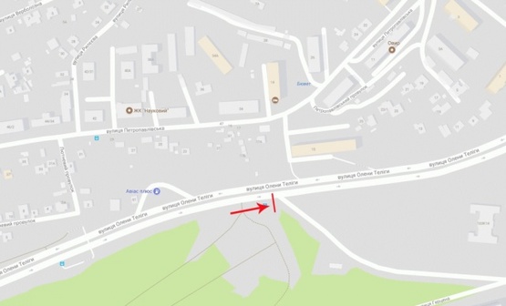 Схема рекламної площини за адресою Телиги О.ул., от ст. метро "Дорогожичи" в сторону ул. Фрунзе, напротив АЗС Схема рекламної площини за адресою Телиги О.ул., от ст. метро "Дорогожичи" в сторону ул. Фрунзе, напротив АЗС