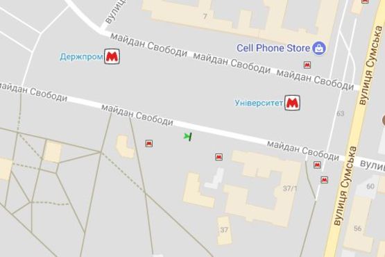 Схема рекламної площини за адресою Свободи пл., №3