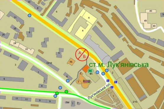 Схема рекламної площини за адресою Мельникова,1 ((М) "Лукьяновская") Схема рекламної площини за адресою Мельникова,1 ((М) "Лукьяновская")