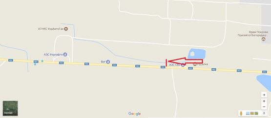 Схема рекламної площини за адресою Львів-Тернопіль, 13+400 лівроруч (м Винники)