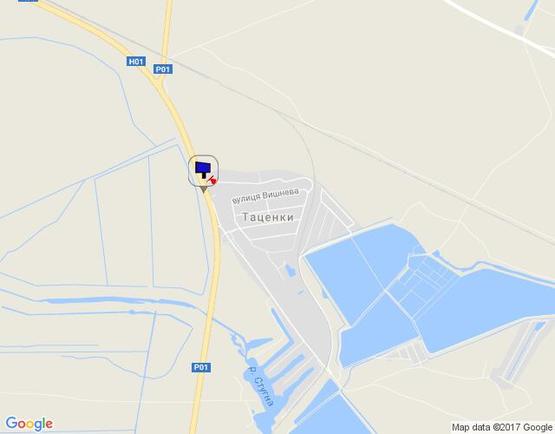 Схема рекламной плоскости по адресу Міст через р. Стугна; с. Таценки; км. 40+530 праворуч (Н-01 Київ-Знамянка)