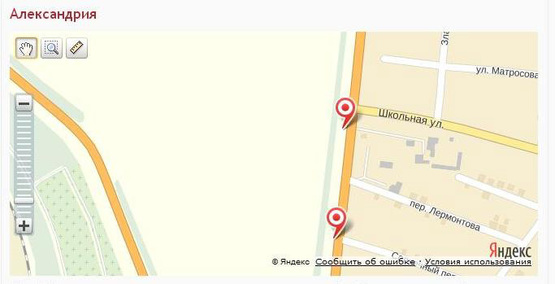 Схема рекламной плоскости по адресу Кременчуцьке шосе/ пров. Сонячний