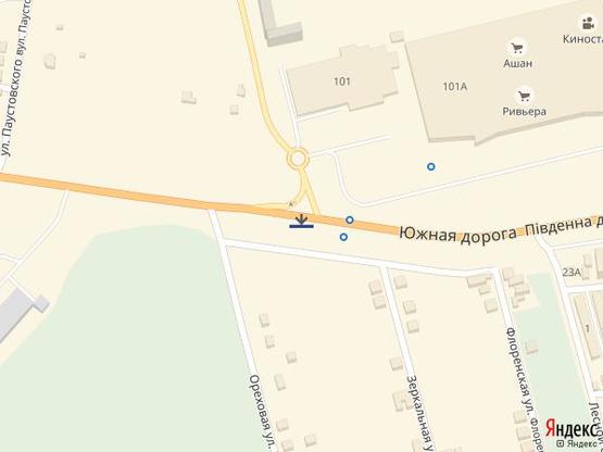 Схема рекламной плоскости по адресу Одесса - Южный 17+250 А