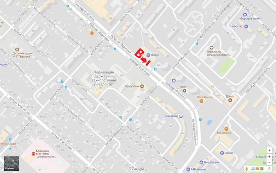 Схема рекламной плоскости по адресу Шевченка 403 Схема рекламной плоскости по адресу Шевченка 403