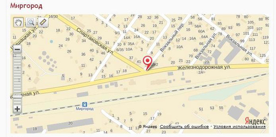 Схема рекламной плоскости по адресу вул. Залізнична / вул. Вокзальна