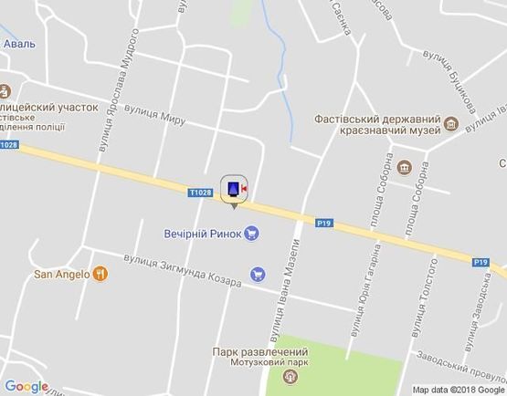 Схема рекламной плоскости по адресу г.Фастов, ул.Соборная, 51 Еко Маркет Схема рекламной плоскости по адресу г.Фастов, ул.Соборная, 51 Еко Маркет