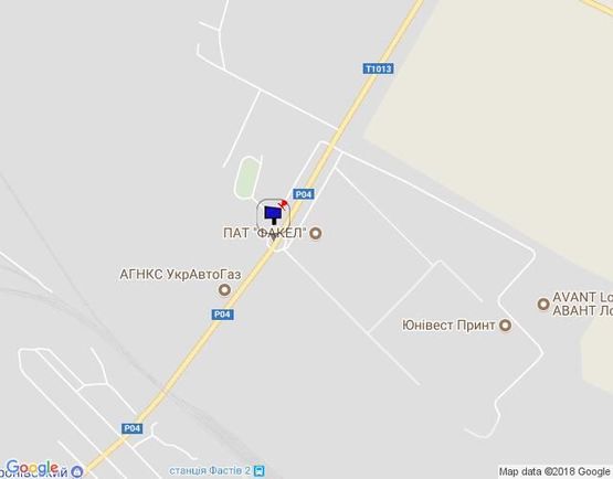 Схема рекламної площини за адресою г.Фастов, Кольцевая дорога, ЖД станция Фастов-2, возле заправки АГНКС УкрАвтоГаз