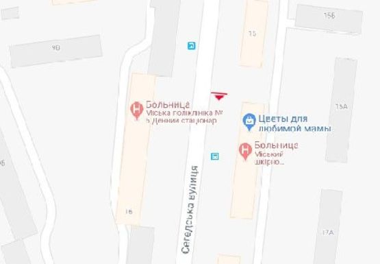 Схема рекламної площини за адресою Сегедская ул.,17