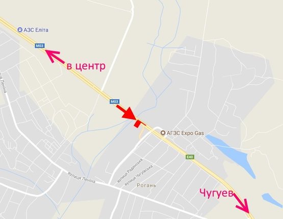 Схема рекламной плоскости по адресу Московский пр-т - Ростовская трасса -пос. Рогань-1-выезд из города