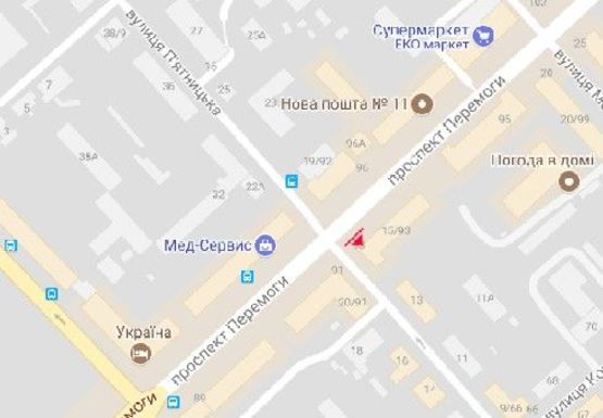 Схема рекламной плоскости по адресу Победы, пр., 93