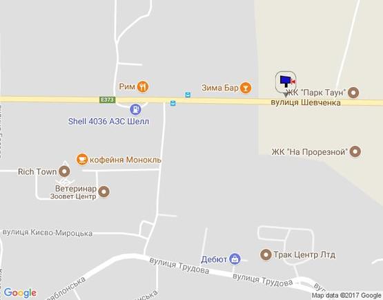 Схема рекламної площини за адресою м. Буча, траса М07, км 25+650 право, вул. Шевченка, 250 м до АЗК "Shell", АЗК "UPG"