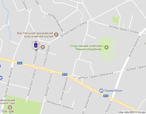 Схема рекламної площини за адресою г.Фастов, ул.Радянская, 1