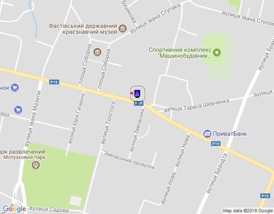 Схема рекламной плоскости по адресу г.Фастов, ул.Соборная, 29