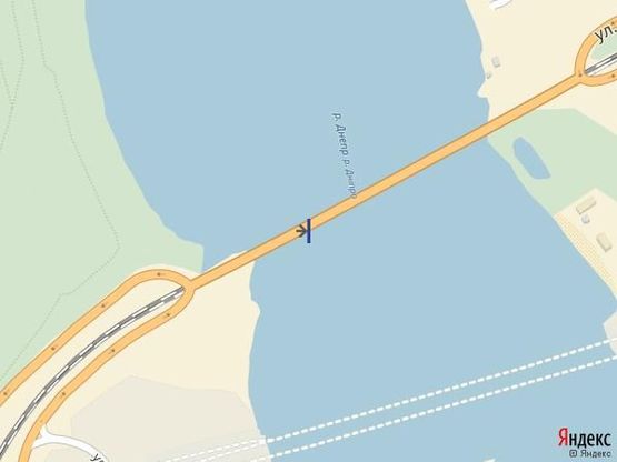 Схема рекламної площини за адресою мост 1, с острова в центр города Схема рекламної площини за адресою мост 1, с острова в центр города